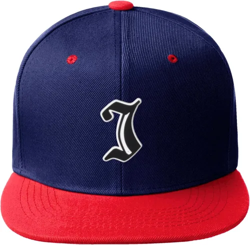 Miniatura 416 de Daxton Gorra clásica con visera de billete plano con letras del alfabeto inglés antiguo de la A a la Z