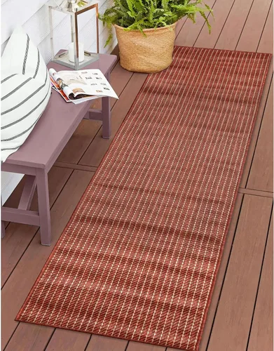 Miniatura 19 de Liora Manne Carmel - Alfombra tejida de perfil bajo de fácil cuidado para interiores y exteriores, color aguamarina, 6 pies 6 pulgadas x 9 pies 4