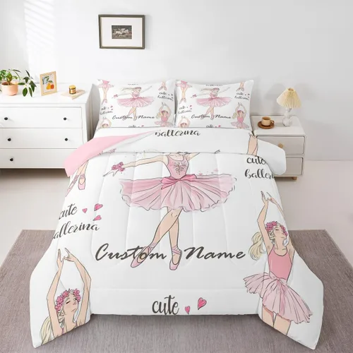 Miniatura 12 de Erosebridal Juego de ropa de cama de baloncesto rosa tamaño matrimonial para niños y niñas, juego de edredón con temática deportiva, edredón