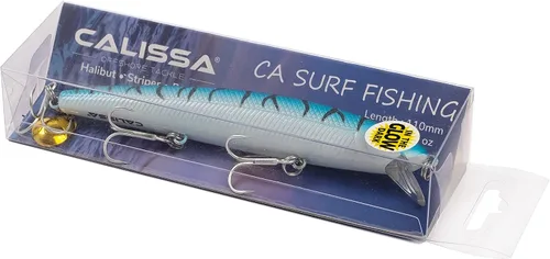 Miniatura 4 de Calissa Offshore Tackle 110mm y 140mm para pesca costera de California - Señuelo especial Jerkbait Crankbait Surf Flash para pesca de sal Pro
