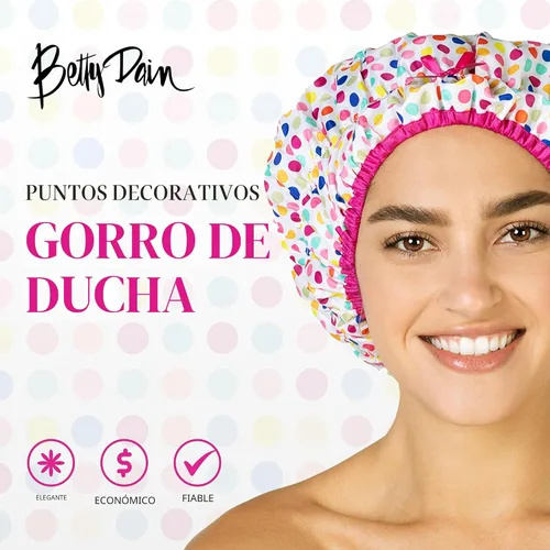 Miniatura 2 de Gorro de baño y ducha reutilizable forrado, gorro de ducha impermeable de gran tamaño, diseñado para todas las longitudes de cabello con forro