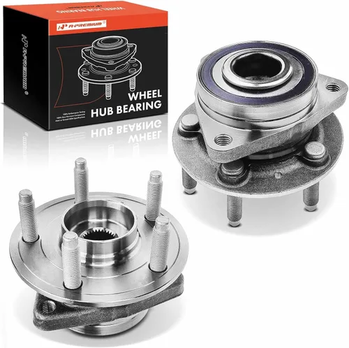 A-Premium 2 rodamientos de rueda delantera y conjunto de cubo con 5 lengüetas compatibles con Chevrolet Cruze 2016 2017 2018 2019