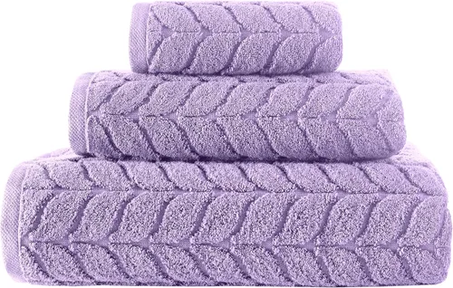 Miniatura 17 de BAGNO MILANO Toallas de baño de algodón turco, toallas de mano, juego de toallas de lujo de felpa suave de la colección jacquard