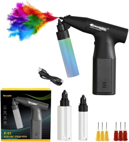 LIONBOW Pequeña pistola pulverizadora de pintura eléctrica, pistola de pintura inalámbrica para pintar autos, gabinetes, reparación de pintura y