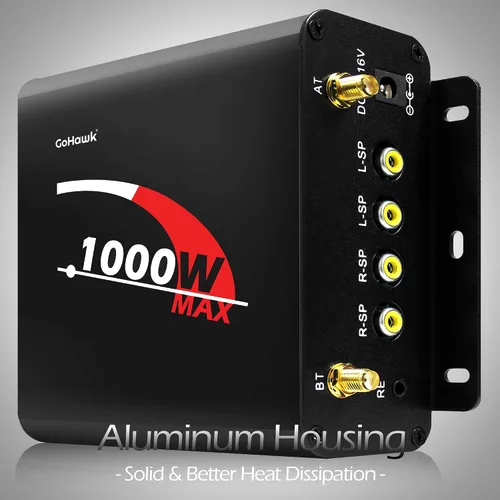 Miniatura 8 de GoHawk Sistema de Audio y Amplificador de Bocinas para Motocicleta, 1000W Bluetooth Impermeable Sistema de Radio de Audio de 4 Pulgadas Radio FM USB