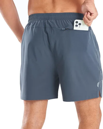 Miniatura 3 de NORTHYARD Pantalones cortos de gimnasio para correr con entrepierna de 5 pulgadas para hombre, pantalones cortos deportivos de secado rápido