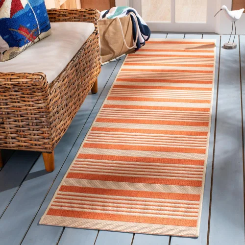 Miniatura 32 de SAFAVIEH Courtyard Collection - Alfombra decorativa, 2.3 x 5 pies, beige y verde oscuro, para interior/exterior, resistente a la intemperie