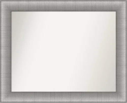 Miniatura 84 de Amanti Art Espejo de baño plateado para sobre fregadero, 28 x 47 pulgadas, espejo rectangular de plata imperial, marco de madera tradicional de gran
