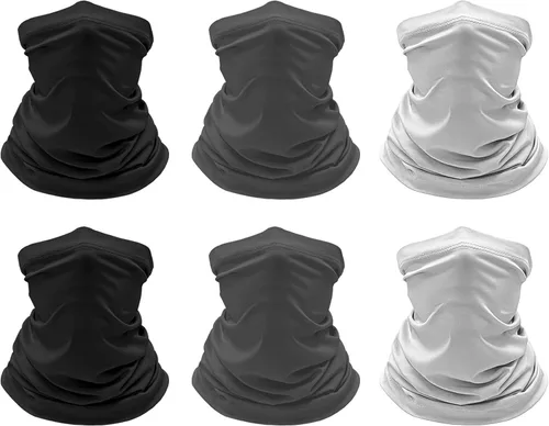 Miniatura 11 de Paquete de 6 polainas refrescantes para el cuello, máscara facial para verano, transpirable, antipolvo, UV, bufanda para hombres y mujeres, pesca