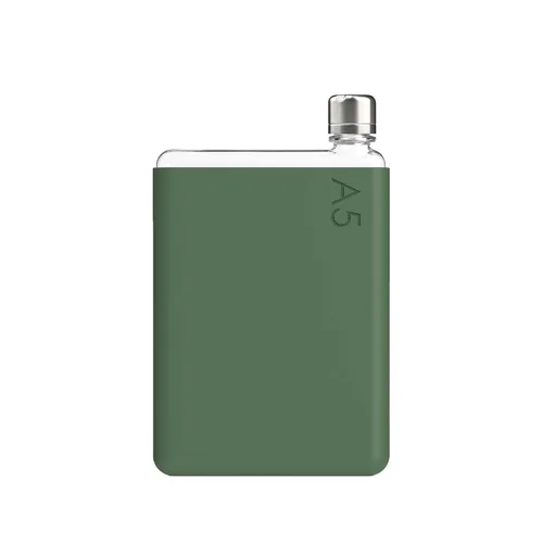 Miniatura 2 de memobottle Fundas de silicona A5 Protege y conserva con personalidad colorida Revestimiento libre de polvo - Verde musgo (solo manga)