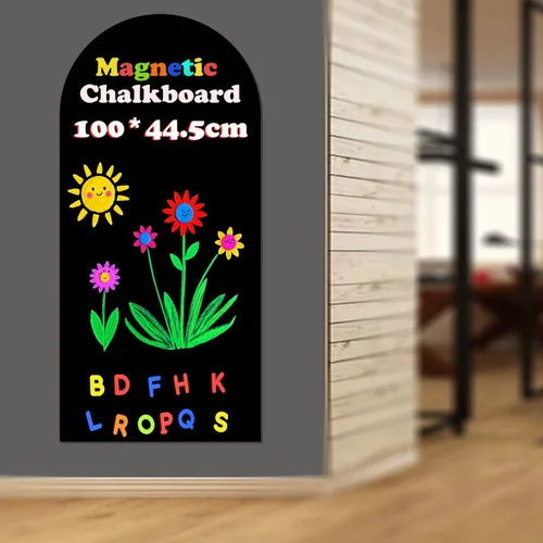 Miniatura 7 de Papel magnético de borrado en seco para pared, 50 x 18 pulgadas, adhesivo autoadhesivo para pizarra blanca con 12 marcadores magnéticos y borrador