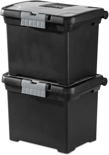 Miniatura 3 de Sterilite Organizador portátil con cerradura y asa y tapa transparente (paquete de 12)