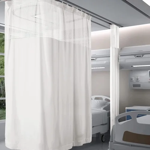 Miniatura 16 de Fcosie Cortinas divisoras de habitación de hospital con ganchos planos para cubículo, pantalla de privacidad para hospital, clínica médica