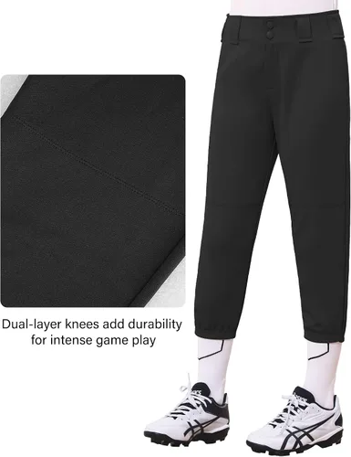 Miniatura 5 de Pantalón de béisbol para niñas Stelle, pantalones de softball para niñas, pantalones de béisbol para niños, pantalones de fastpitch con bolsillos