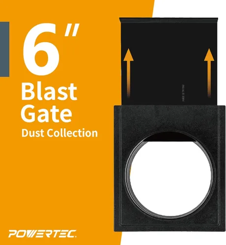 Miniatura 2 de POWERTEC 70279 - Puerta de recolección de polvo, plástico ABS de 6 pulgadas, 1 paquete