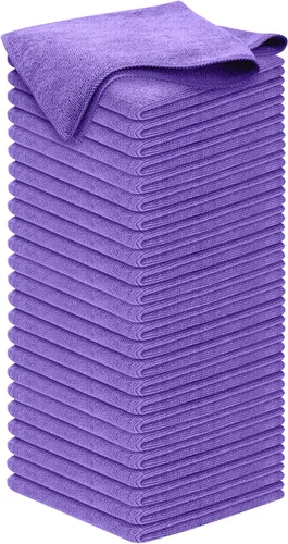 Miniatura 26 de USANOOKS Paño de limpieza de microfibra, 8 piezas de 12 x 11 pulgadas, alto rendimiento, 1200 lavados, toallas ultra absorbentes, tejido de suciedad
