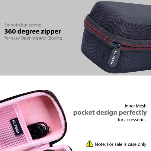 Miniatura 4 de LTGEM - Funda compatible con JBL Flip 7/5/6/Grip Altavoz Bluetooth portátil impermeable, bolsa de almacenamiento de viaje para oficina, color negro