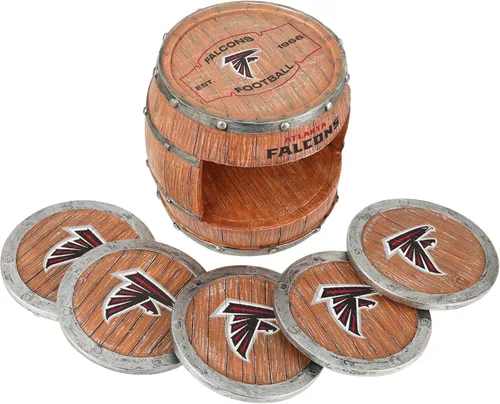 Miniatura 3 de FOCO NFL Team Logo 5-Pack Barrel Beverage Drink Coaster Set