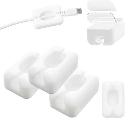 Miniatura 11 de Organizador de cables de silicona para cables, clips de cuerda de luz, organizador de cables de electrodomésticos, organizador de cables