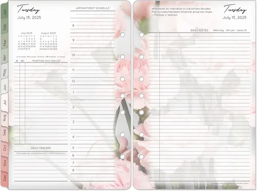 Miniatura 15 de FranklinCovey - Recambio de planificador Blooms Dos páginas por día - encuadernado en anillo (compacto, abril de 2026 - marzo de 2027)