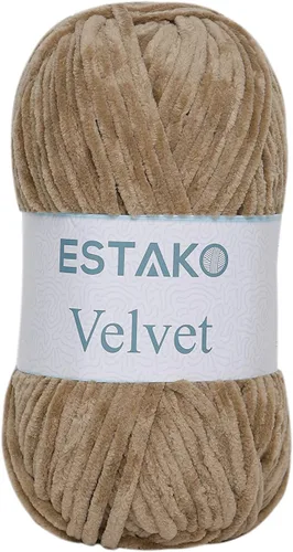 Miniatura 60 de Estako Manta de felpilla de terciopelo amigurumi para tejer y tejer, súper voluminosa, 3.53 oz (132 yardas) (1710 - naranja)