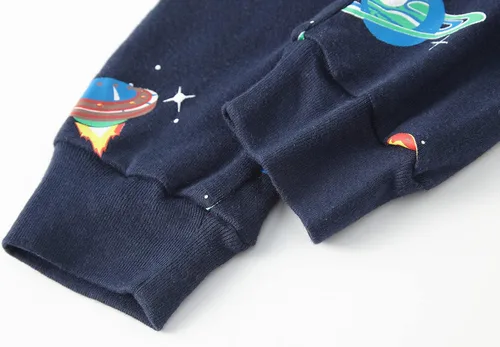 Miniatura 9 de Pijamas para niños, dinosaurio, cohete, espacio, 4 piezas, conjunto de ropa de dormir de 2 a 12 años
