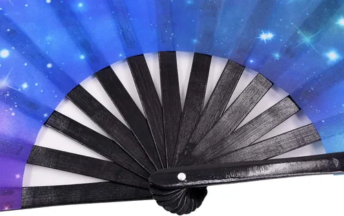 Miniatura 4 de Abanicos grandes para rave, ventilador plegable de mano para bailar en línea, abanicos para botas en el suelo, baile para refrescar, fiesta, baile