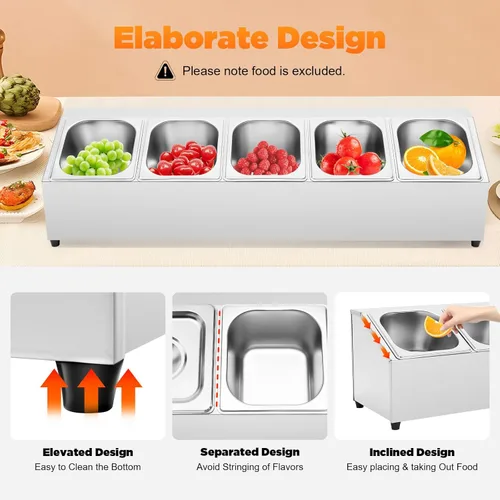 Miniatura 4 de Estante para especias, estante de especias de 1 hilera, estante organizador de condimentos inclinado con 5 sartenes para ingredientes de salsa