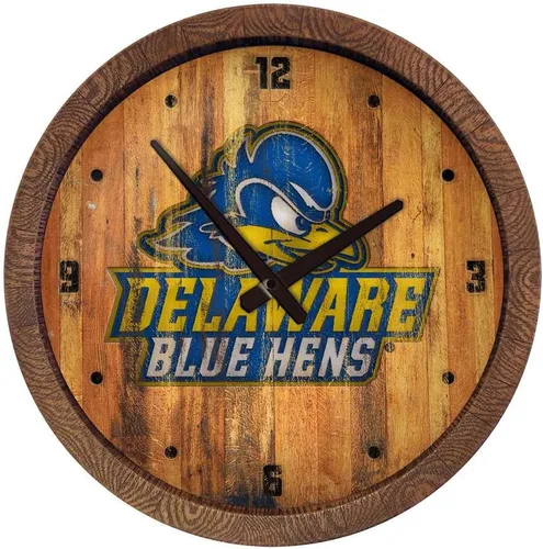Miniatura 59 de The Fan-Brand NCAA Oklahoma Sooners: Reloj de pared con parte superior de barril de imitación para decoración de bar, decoración de fiesta