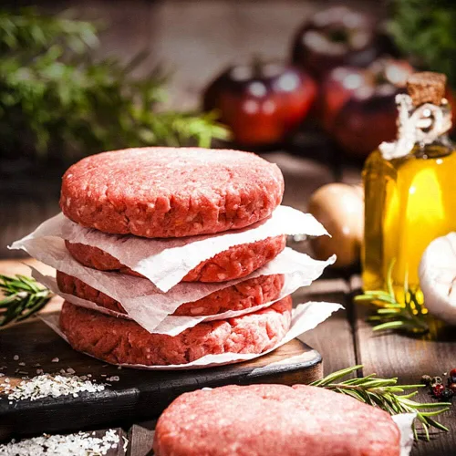 Miniatura 8 de Máquina de prensa comercial para hamburguesas rellenas grandes con 500 papeles de cera para barbacoa, herramienta de prensa de hamburguesas