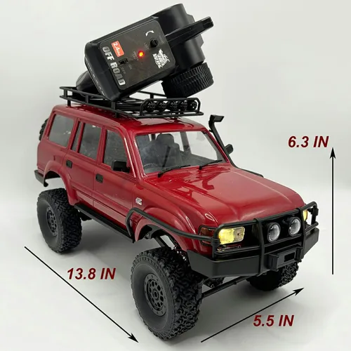 Miniatura 8 de WPLDEWAN RC Crawler WPL C54-1 RC Truck 1/16 RC Rock Crawler 4x4 Camión de control remoto todoterreno todo terreno RTR proporcional 260 motor