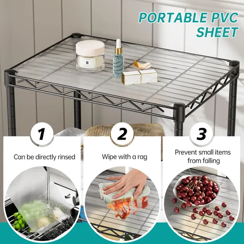 Miniatura 5 de SINGAYE Estantería de alambre para armario: unidad de metal ajustable para organización de lavandería, baño, cocina, almacenamiento en el hogar