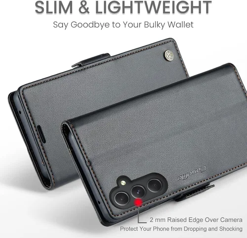 Miniatura 4 de Compatible con Samsung Galaxy A54 - Funda tipo cartera con bloqueo RFID, funda de piel con función atril para Samsung Galaxy A54 5G de 6.4 pulgadas