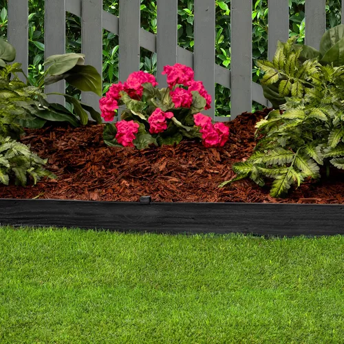 Miniatura 7 de EasyFlex Borde compuesto para excavar paisaje con estacas de anclaje, borde superior recto de 4.5 pulgadas, borde de borde de jardín, kit de 20 Negro