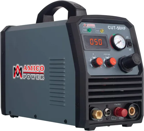 Miniatura 2 de Amico CUT-50HF, cortador de plasma de arco piloto sin contacto de 50 amperios, Pro. Voltaje ancho de 95 ~ 260 V, máquina de corte limpio de 3/5
