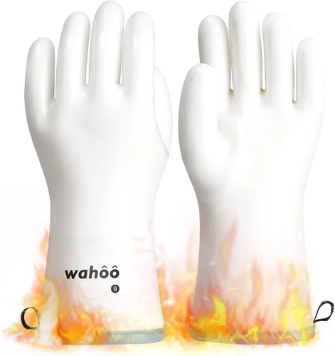 Miniatura 16 de LANON Protection Wahoo Guantes de silicona líquida para horno ahumador, grado de contacto con alimentos, guantes resistentes al calor para cocinar
