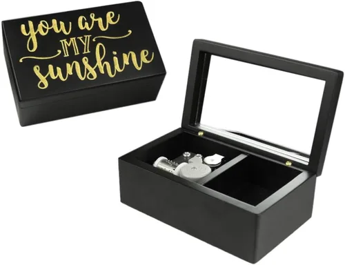 Miniatura 8 de ROSIKING Caja de música de madera con mecanismo de espejo, joyería tallada, cajas musicales, Navidad, cumpleaños, día de San Valentín, regalos Plays
