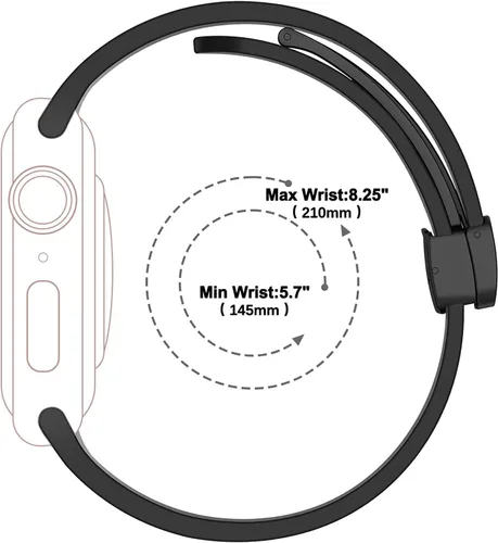 Miniatura 8 de Lamshaw Embr Wave 2 bandas compatibles con hebilla magnética de silicona suave, correa de repuesto compatible con pulsera térmica Embr Wave 2