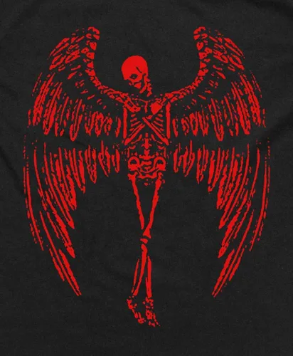 Miniatura 2 de Chat Noir Sudadera con capucha con cremallera completa y diseño de esqueleto alado Baphomet Pentagrama gótico escondido