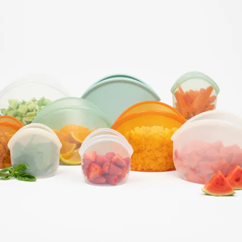 Miniatura 8 de Food Huggers Hugger Bags - Bolsa reutilizable de silicona para almuerzo y aperitivos Almacenamiento duradero, sin BPA, apta para lavavajillas