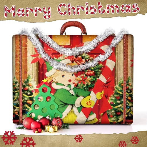 Miniatura 5 de PerKoop 48 hojas de papel de decoupage vintage navideño de 8.3 x 11.7 pulgadas, 12 estilos de papel de Papá Noel navideño, servilleta de papel