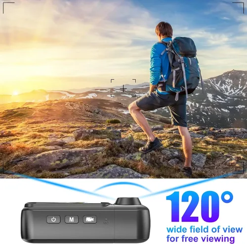Miniatura 5 de OBEST Mini cámara corporal de 128 GB, cámara de acción de tamaño pulgar 1080P con pantalla táctil LCD de 1.5 pulgadas y estuche de carga, grabación