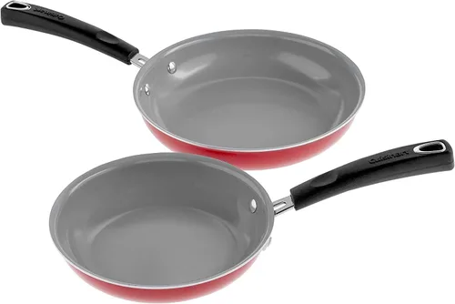 Miniatura 5 de Cuisinart 54C-11R Ceramica XT - Juego de utensilios de cocina antiadherentes, 11 piezas, color rojo y acero inoxidable Rojo con interior gris