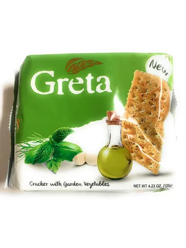 Greta Galletas de verduras de jardín, 4.23 onzas, paquete de 2 nuevas