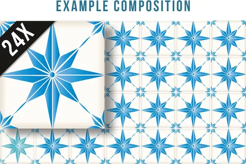 Miniatura 2 de Adhesivos para azulejos Mi Alma, 24 unidades, Talavera, plantillas de pared, calcomanías para despegar y pegar, fácil aplicación, ideal para baño
