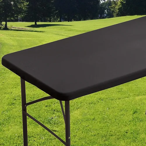 Miniatura 12 de Mantel cuadrado de elastano ajustable de 34 x 34 pulgadas, mantel elástico plegable para tarjetas de picnic, mantel elástico para mesa de patio
