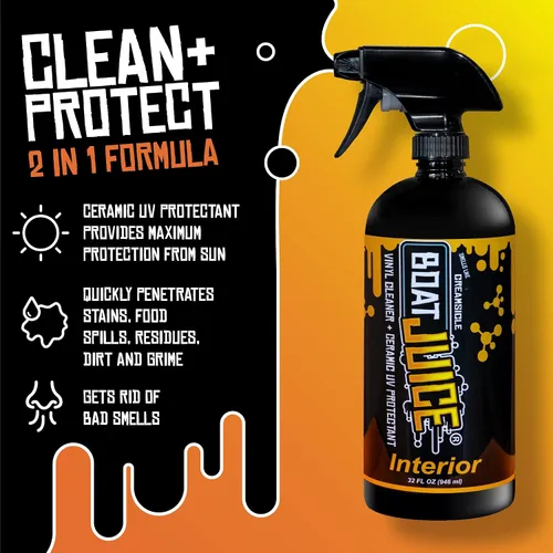 Miniatura 2 de Boat Juice Paquete de limpiador de barcos para interiores y exteriores, paquete de 32 onzas, removedor de manchas de agua para barcos, limpiador