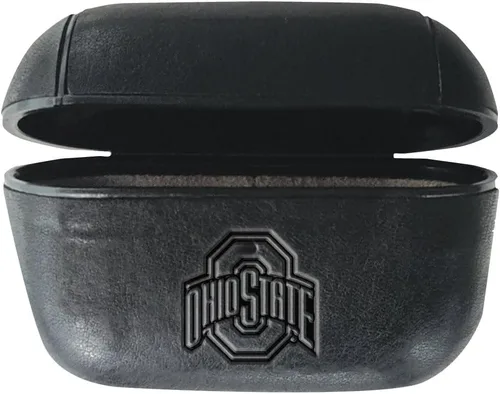 Funda para AirPods, AirPods Pro de la Universidad Estatal de Ohio (Gen 1 y 2), color negro (piel sintética)