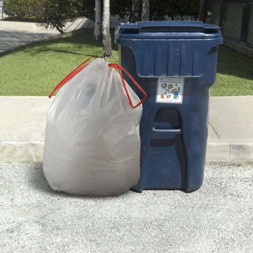Miniatura 6 de Bolsas de basura con cordón de 30 galones, color blanco, 65