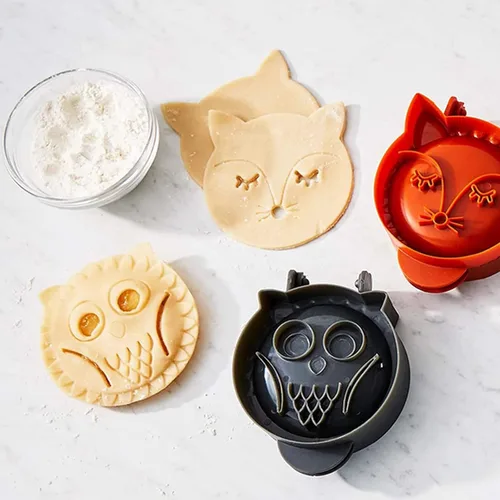 Miniatura 3 de Moldes Clásicos Mini para Tartas de Mano, Prensa para Tartas de Bolsillo, Moldes Prensadores de Tartas de Bolsillo de Masa, Juego de Tarta de Cabaña